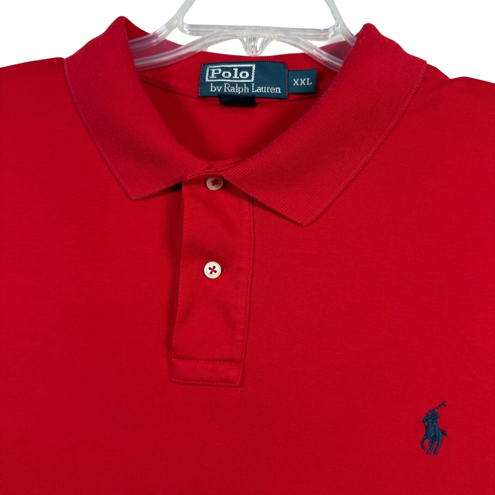 Polo Ralph Lauren Polo Shirt Men XXL Red Short Sleeve Cotton Pony Logo